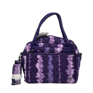 Lug jive Purple Quilted Pattern Shoulder Satchel